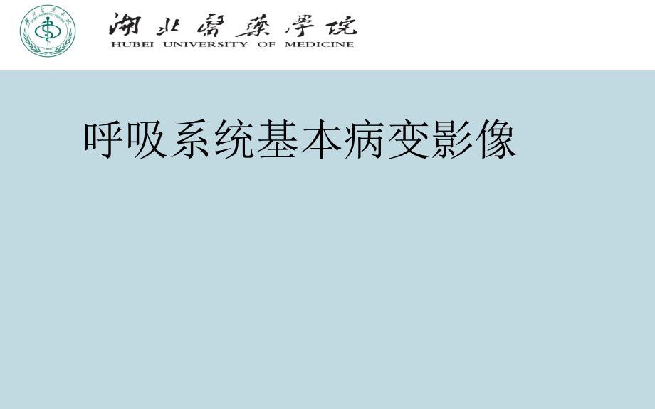 医学影像学：呼吸系统基本病变影像_第1页