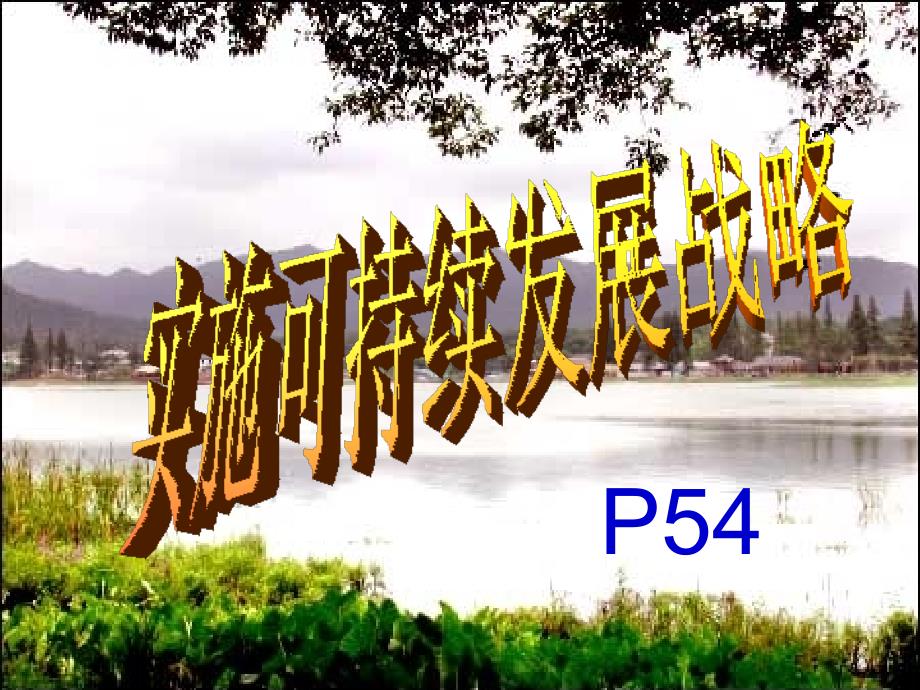 九年级政治全一册第四课（全） 人教版实施可持续发展战略_第1页