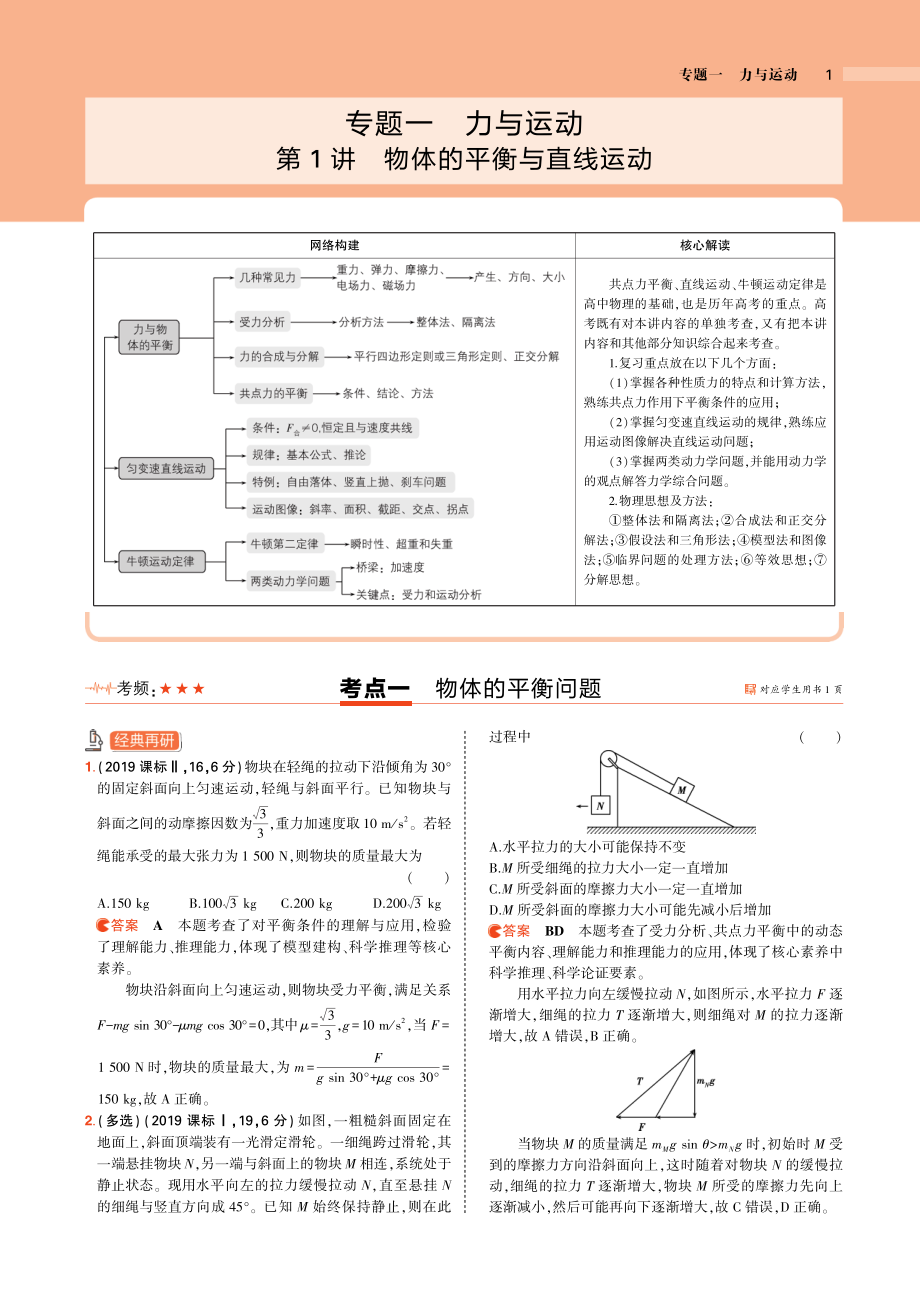 2020版《3年高考2年模拟》课标物理教参正文_第1页