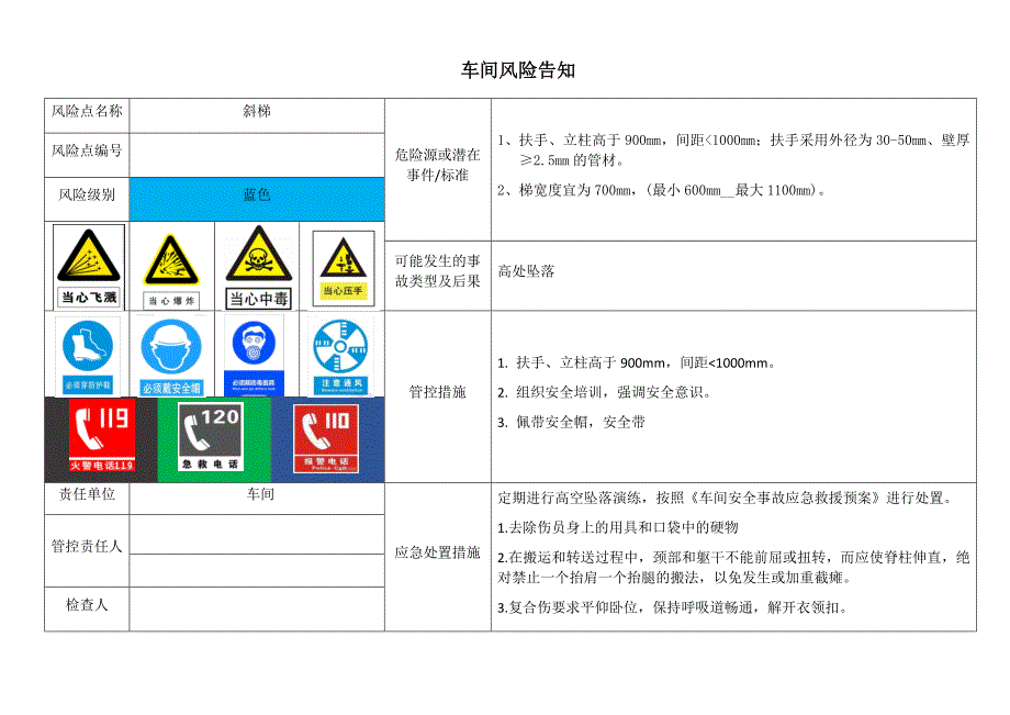 双重预防体系指南 风险告知卡_第1页
