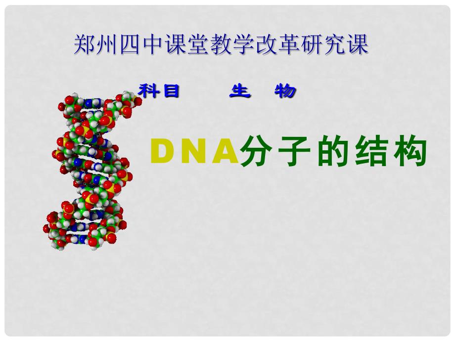 生物：6.1.2《DNA分子的结构》课件（旧人教版必修2）_第1页