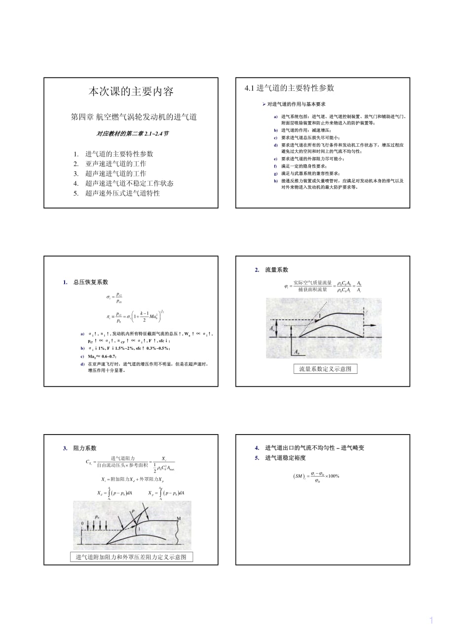 04航发原理-第四章进气道_第1页