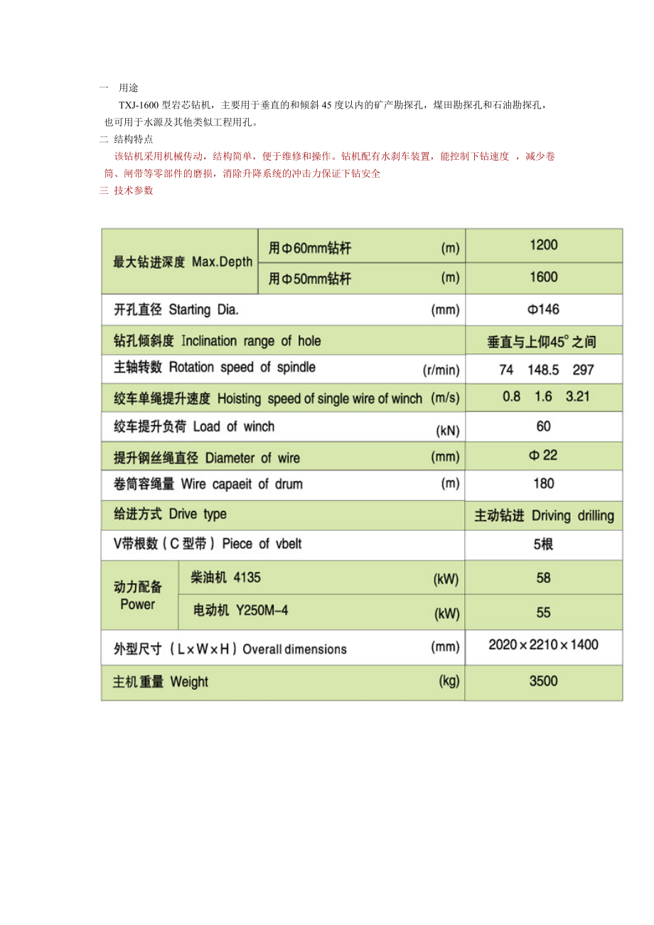 TXJ-1600型岩芯钻机_第1页