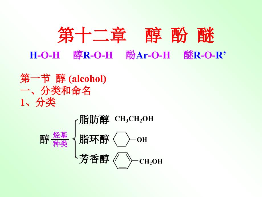 第十二章醇、酚、醚p备课讲稿_第1页