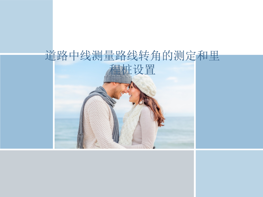 道路中线测量路线转角的测定和里程桩设置教材课程_第1页