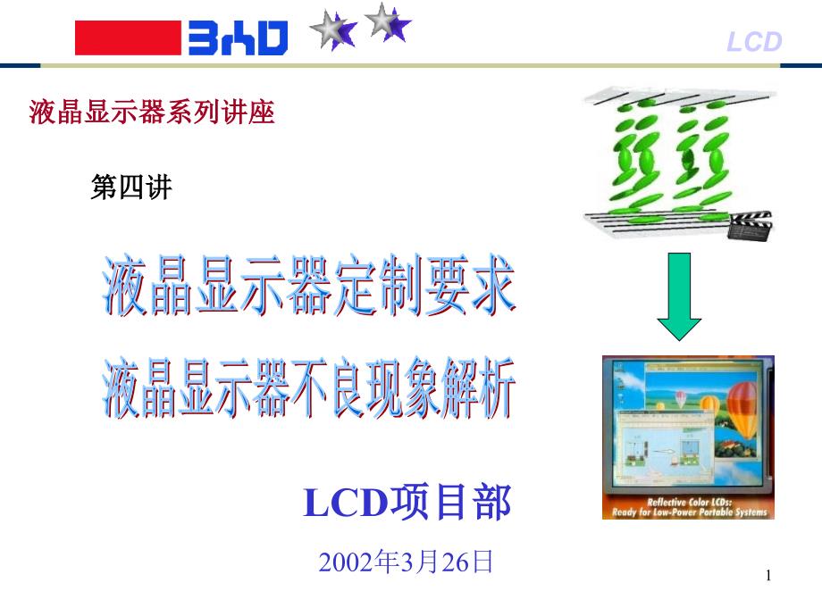 液晶显示器定制要求和不良现象解析培训课件_第1页