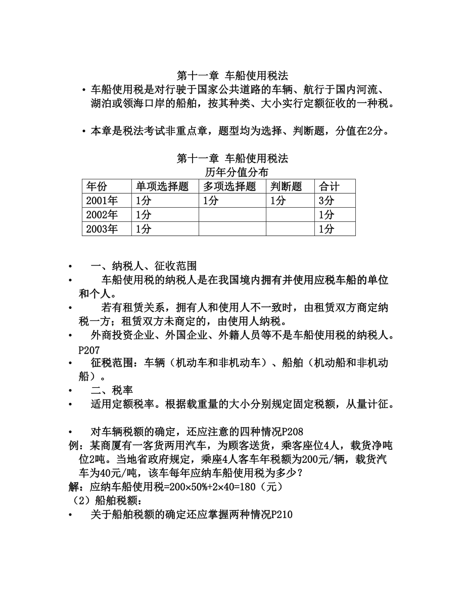 2022年第十一章 车船使用税法_第1页