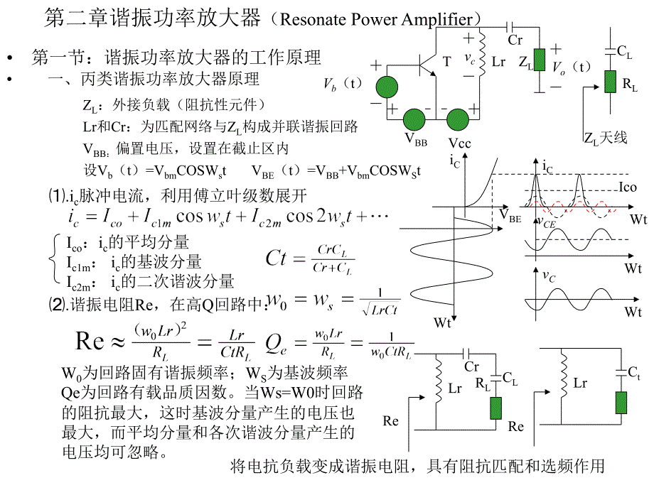 第二章谐振功率放大器1教学文案_第1页