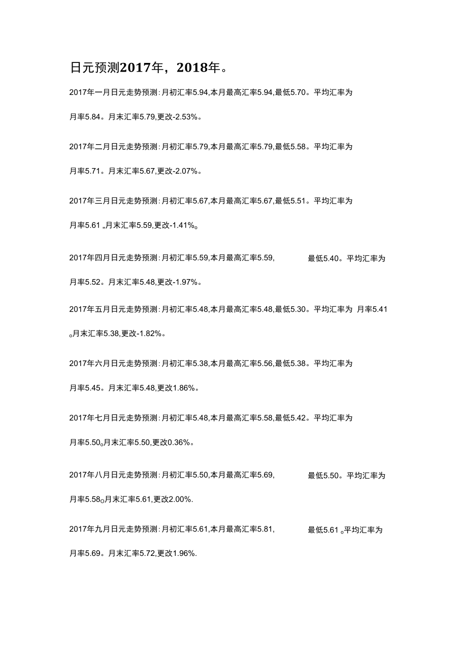 日元兑人民币汇率分析_第1页
