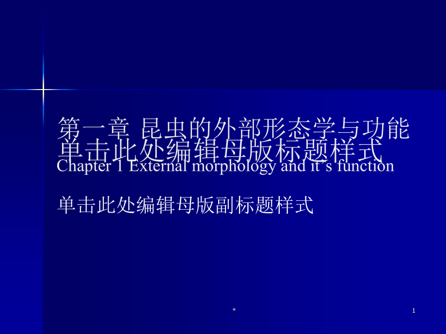 昆虫的外部形态学与功能p培训课件_第1页