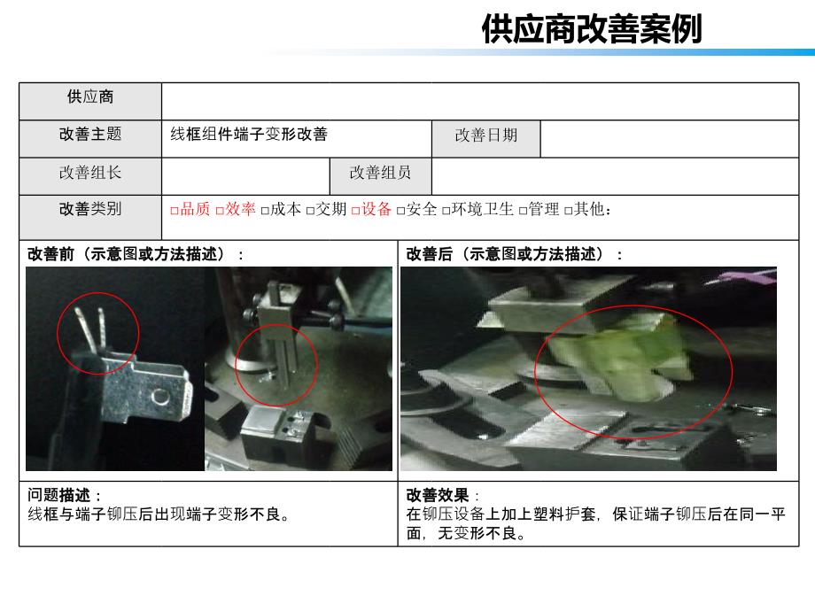 供应商改善报告模板演示教学_第1页
