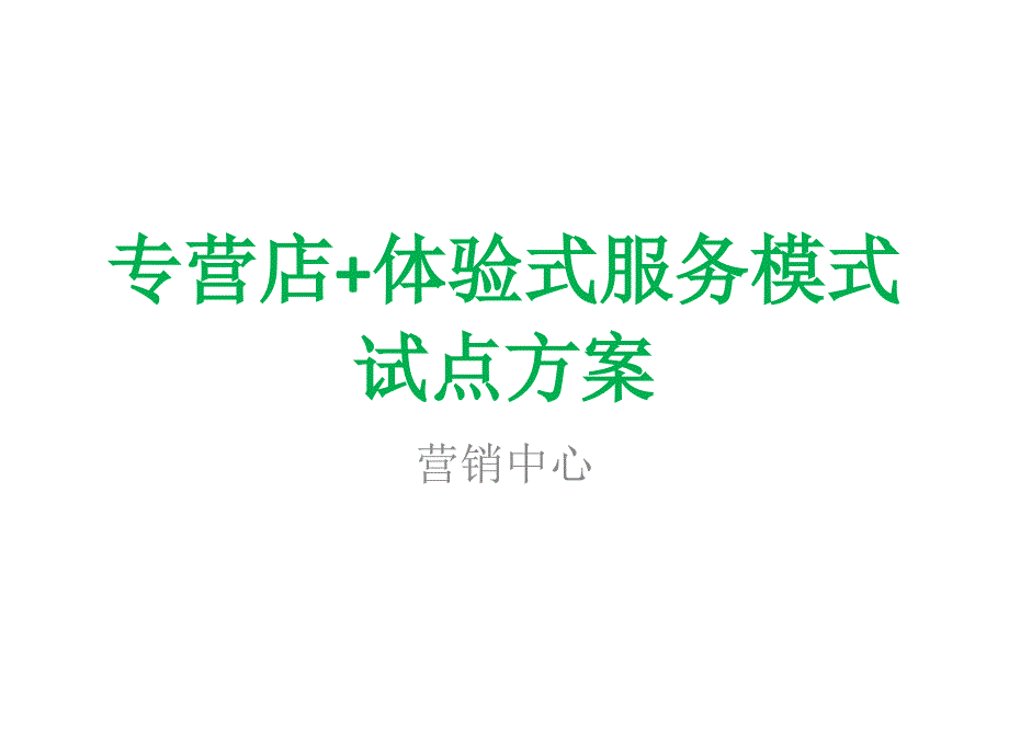 专营店（试点方案）_第1页