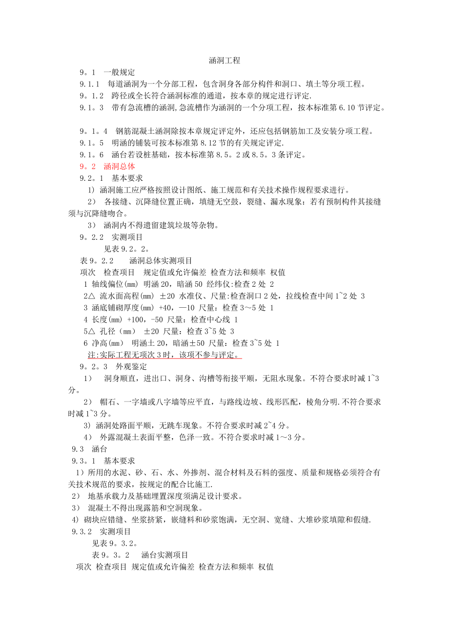 涵洞工程质量检验评定标准_第1页