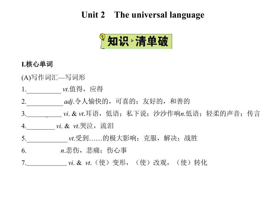 2022版新教材英语译林版选择性必修第一册课件-2The-universal-language_第1页