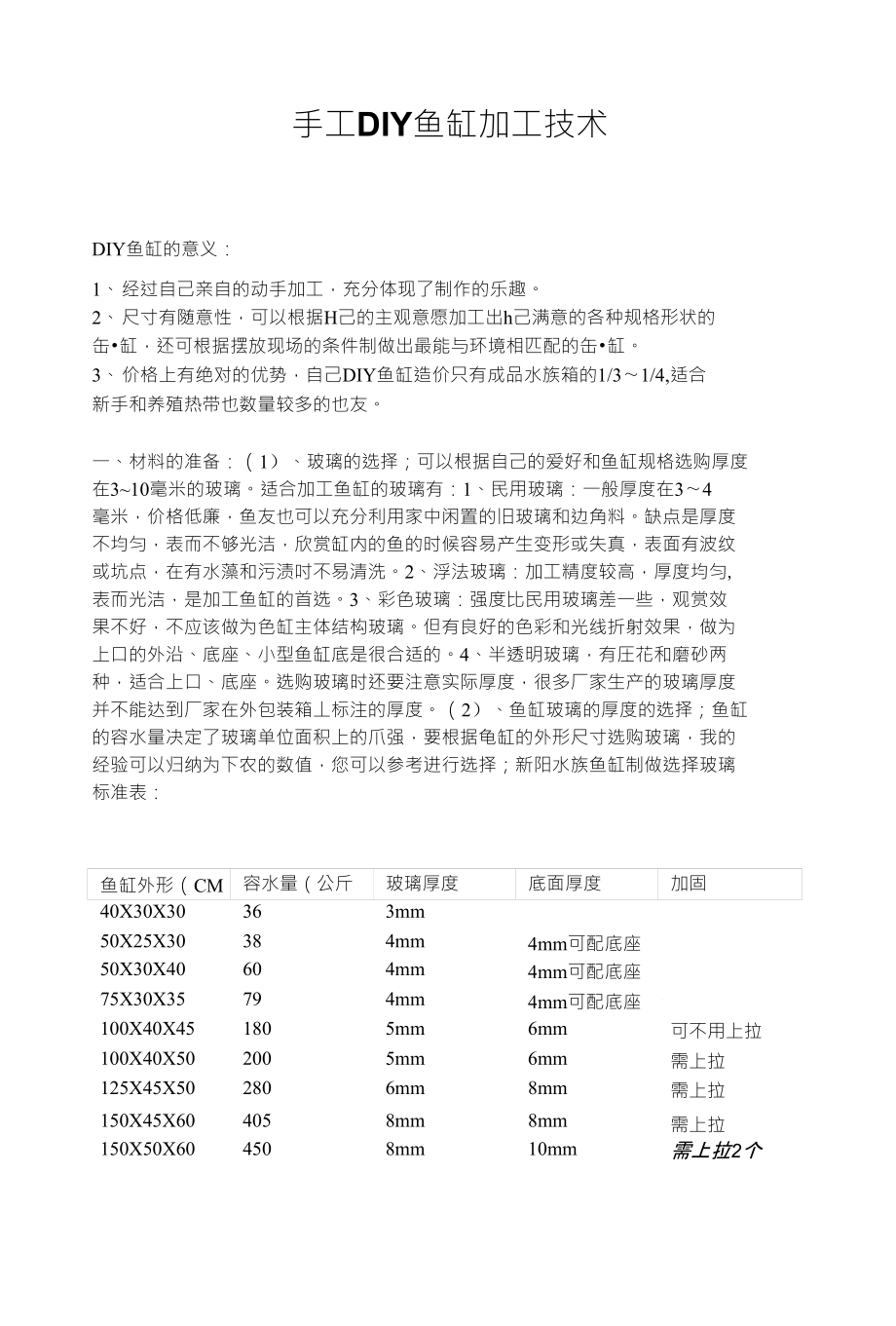 手工DIY鱼缸加工技术_第1页