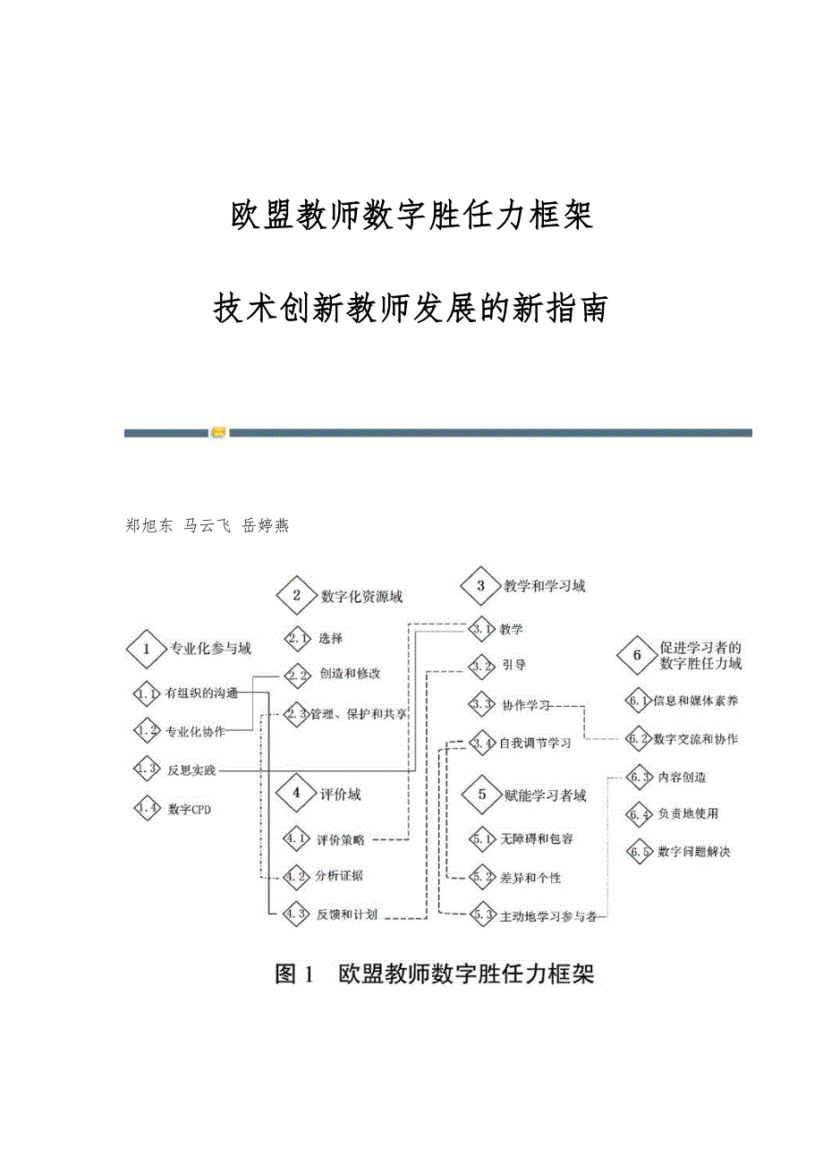 欧盟教师数字胜任力框架：技术创新教师发展的新指南_第1页