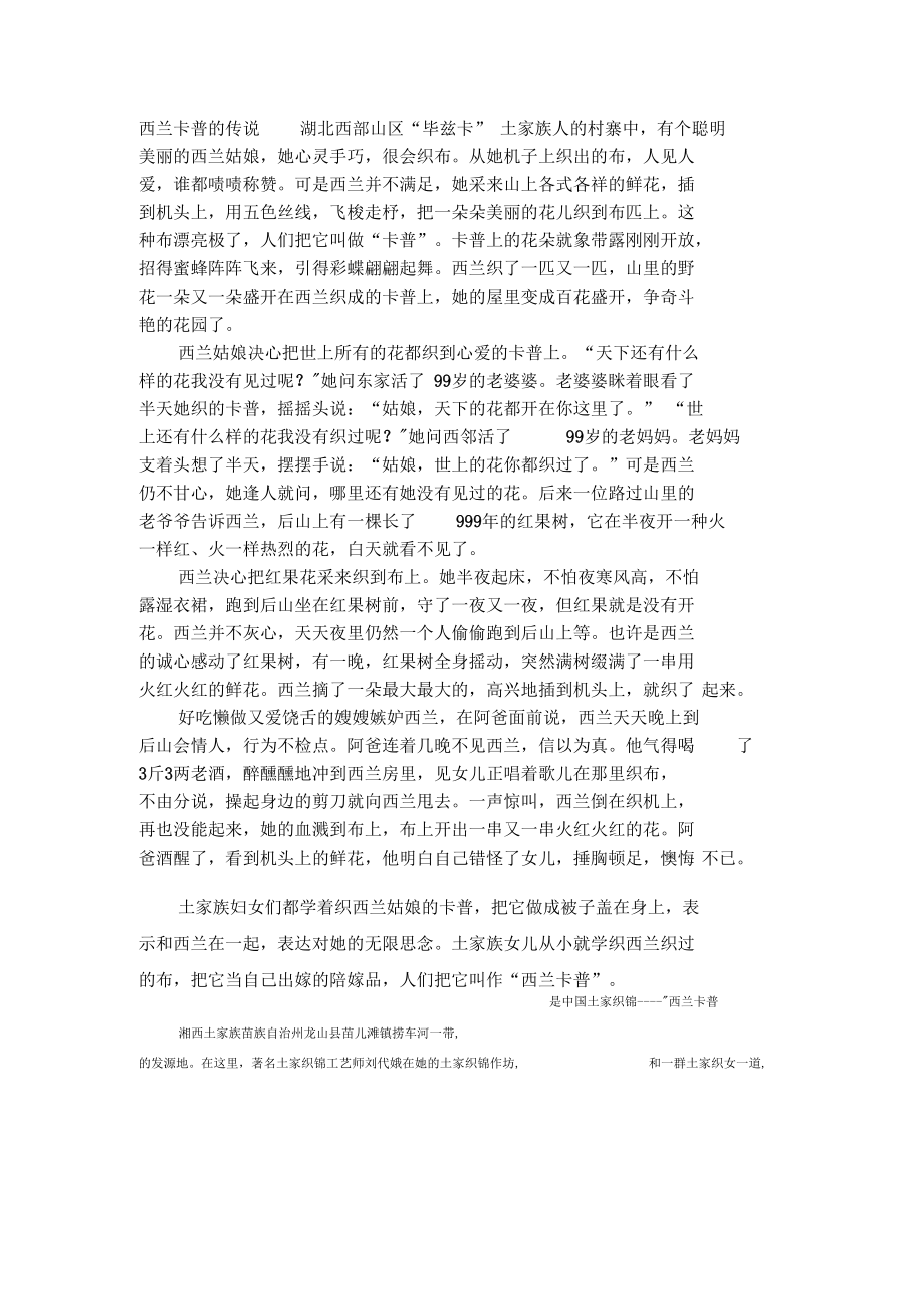 西兰卡普综述_第1页