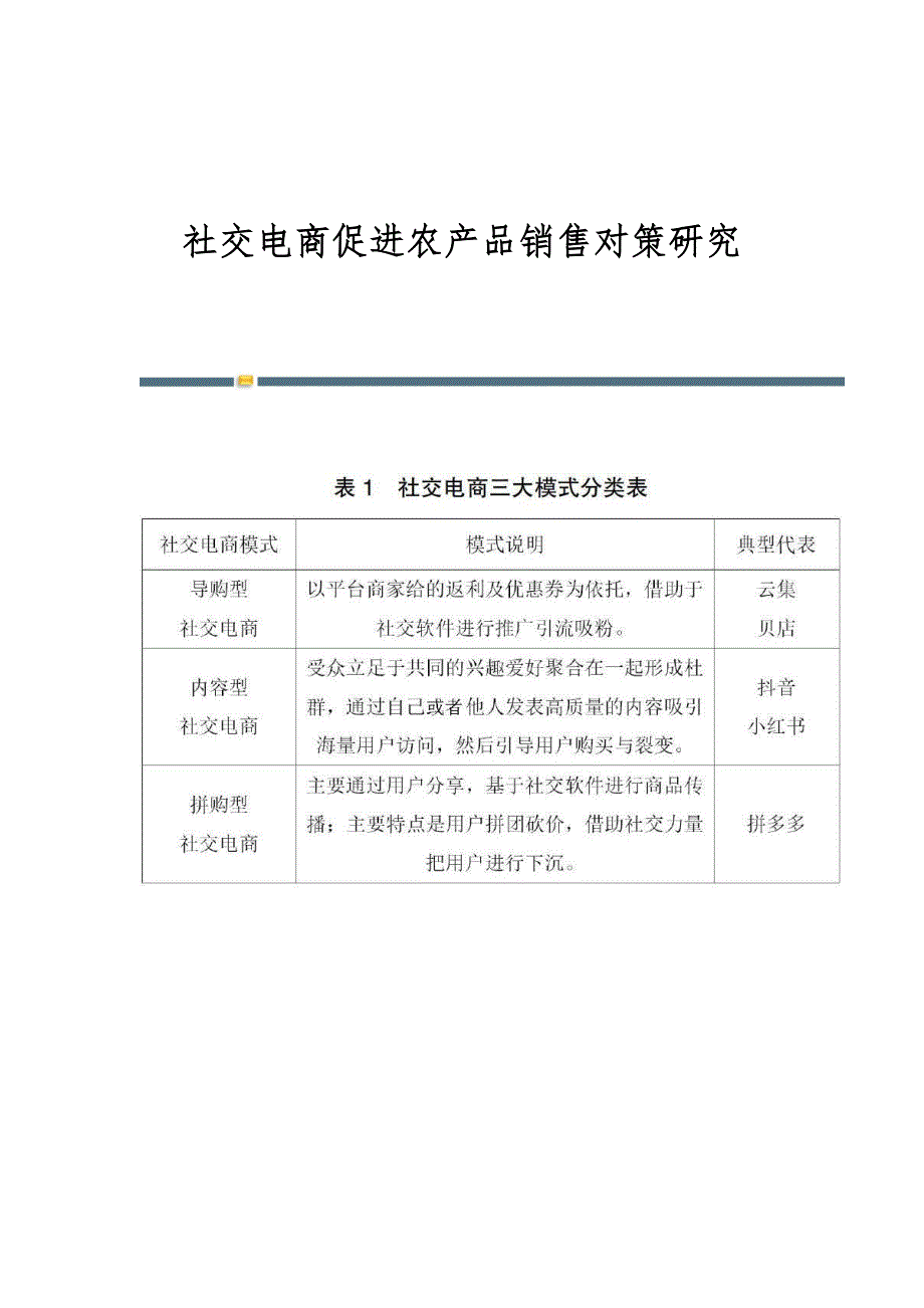 社交电商促进农产品销售对策研究_第1页