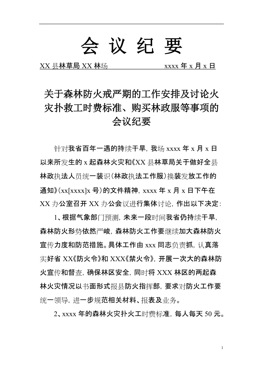 防火及林政会议纪要_第1页