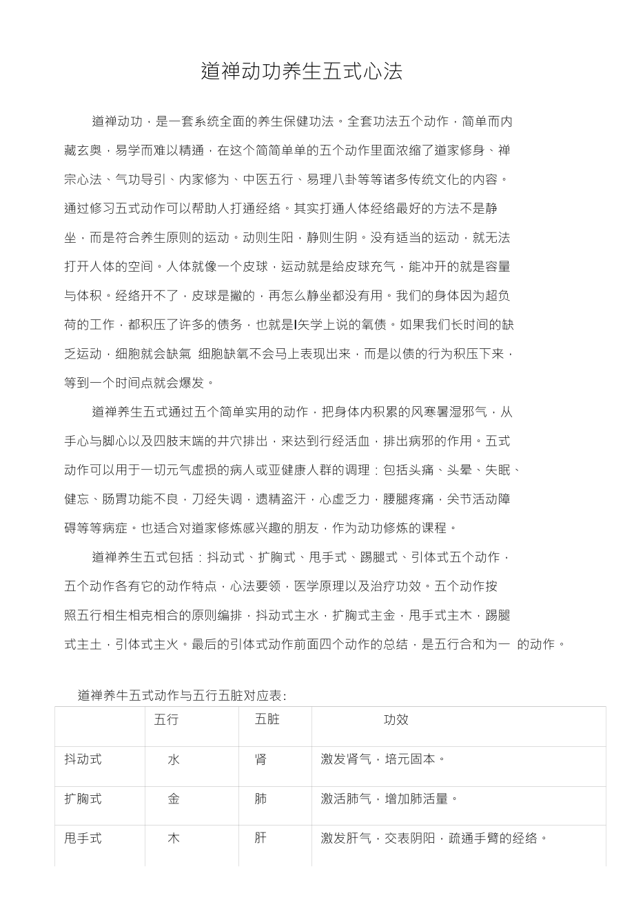 道禅动功养生五式心法_第1页