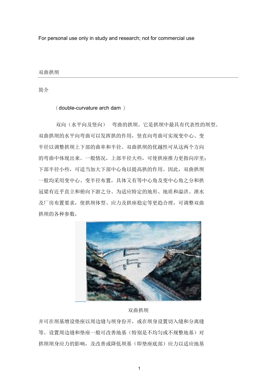 双曲拱坝供参考学习_第1页
