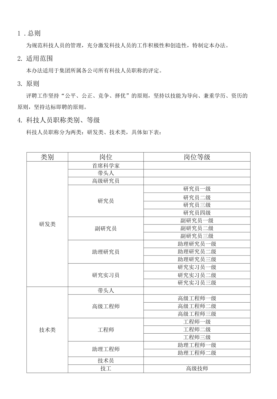 公司企业制度-科技人员职称评聘指导意见_第1页