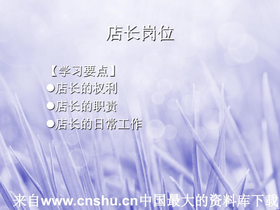店长岗位 店长的权力_第1页