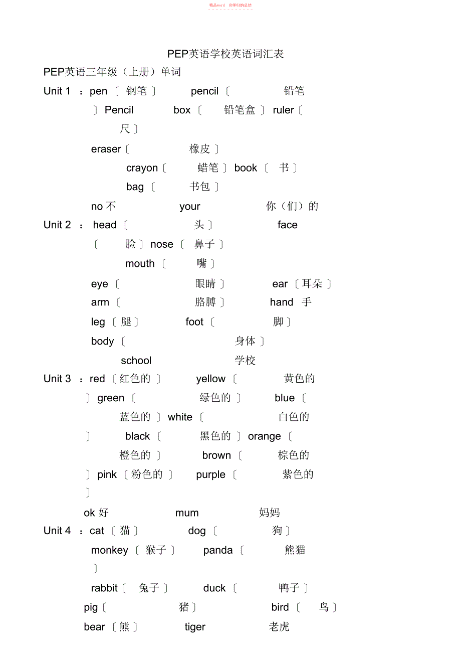 2022年PEP人教版三到六年级英语词汇,黑体白体(1213160348)_第1页