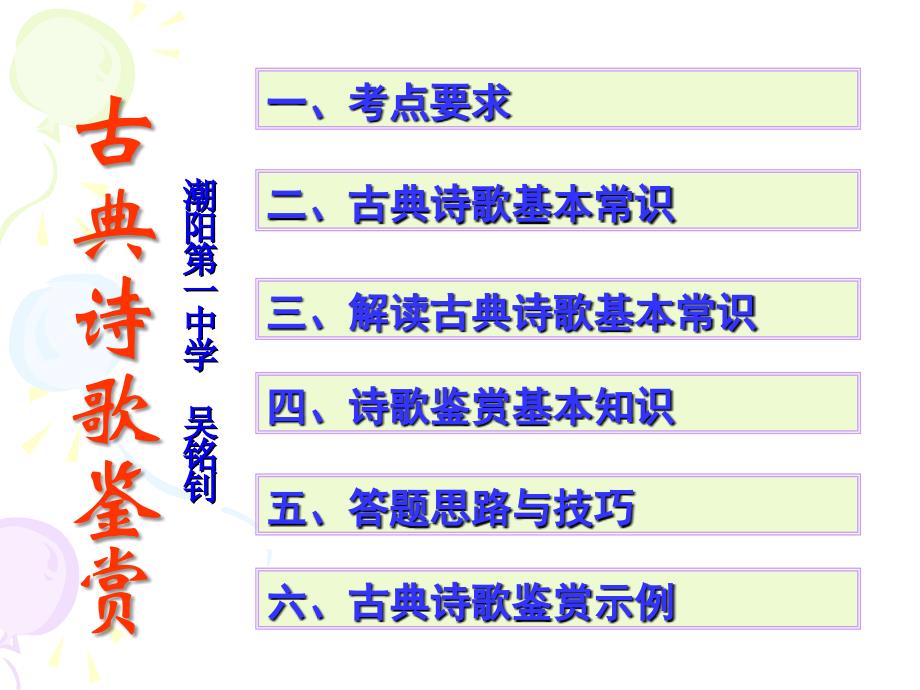 诗歌鉴赏文学常识课件_第1页
