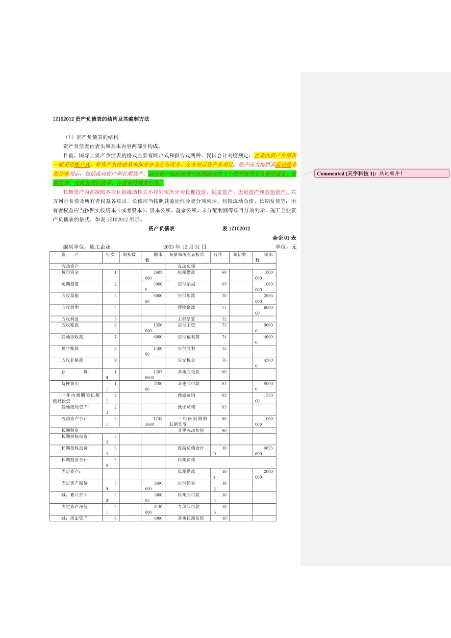 资产负债表的结构及其编制方法_第1页