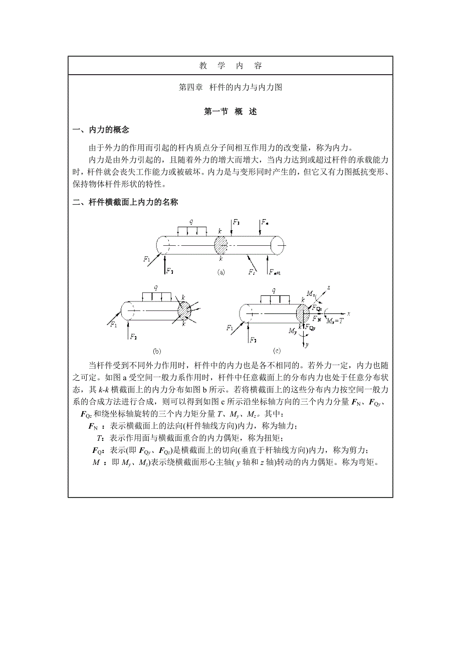 杆件的内力与内力图讲义_第1页