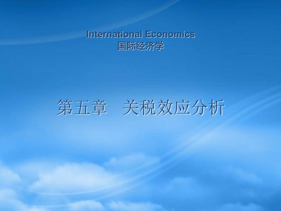 财务管理第5章 关税效应分析_第1页