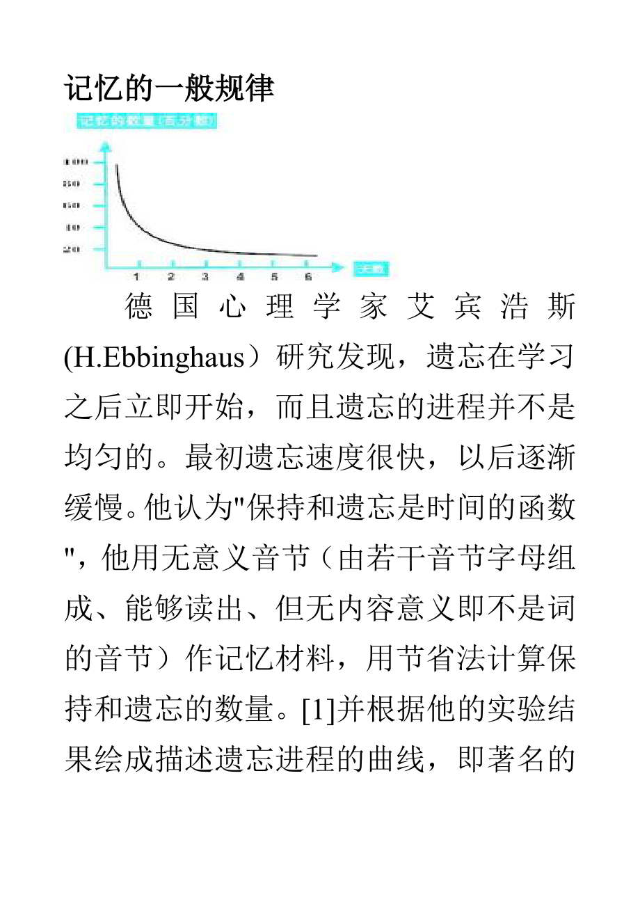 《记忆的规律和方法》_第1页