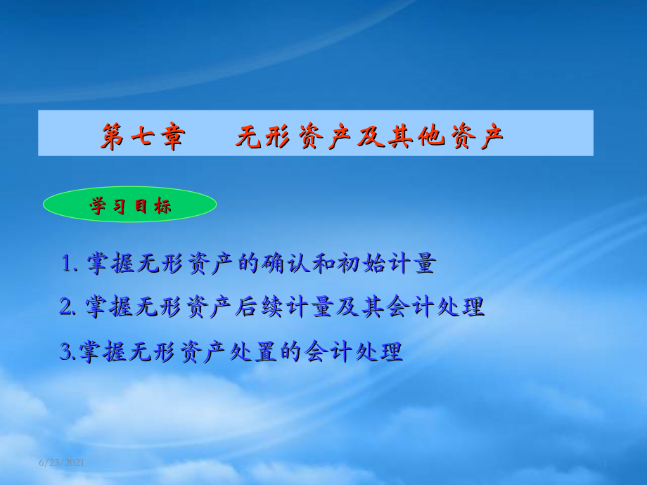 财务管理第7章_无形资产_第1页