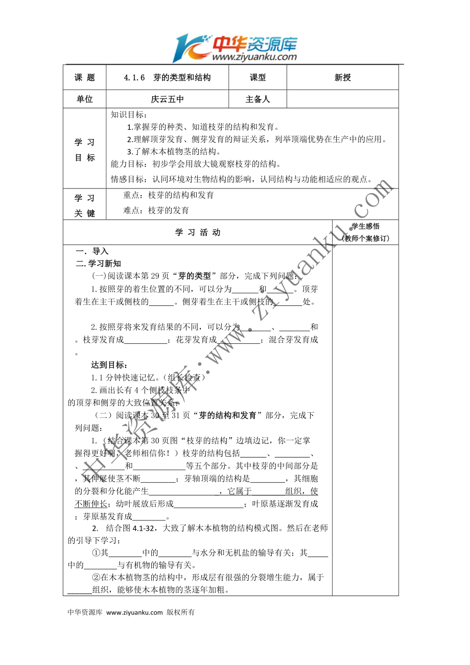 4.1-6芽的类型和结构_第1页