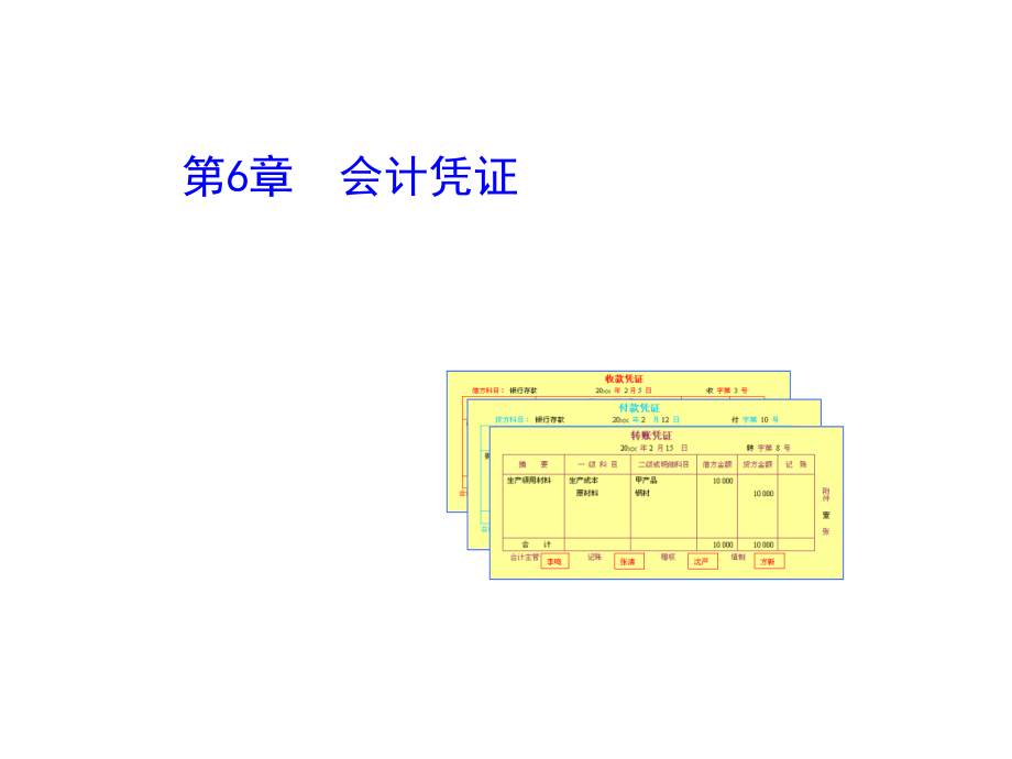 基础会计（第2版）课件：第6章会计凭证_第1页