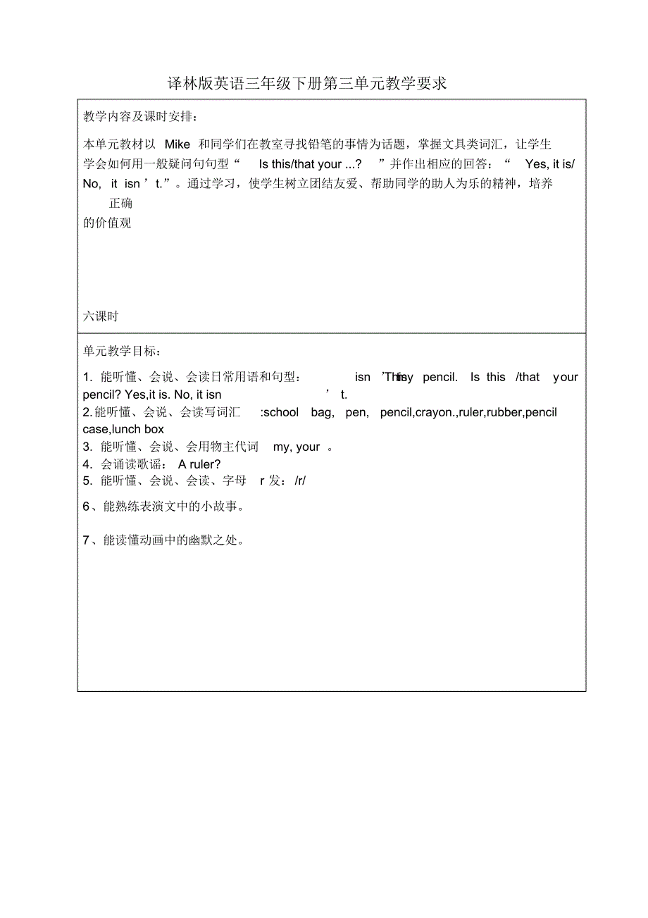 译林版英语三年级下册Unit3_第1页