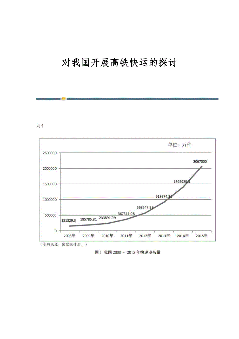 对我国开展高铁快运的探讨_第1页