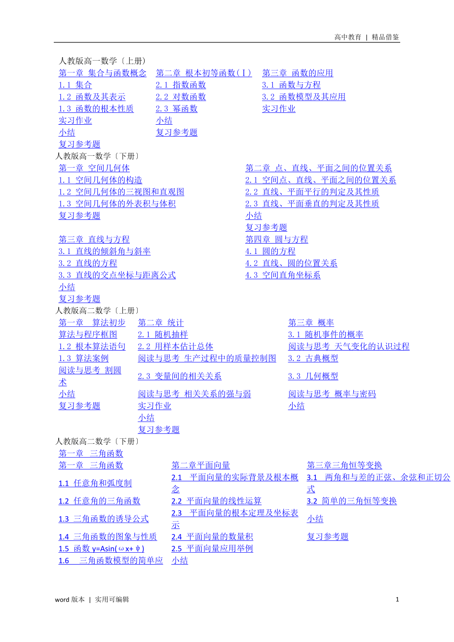 人教版高中数学教材定义_第1页