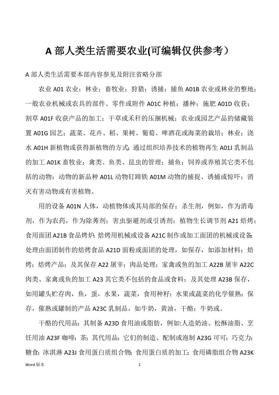 A部人类生活需要农业(可编辑仅供参考）_第1页