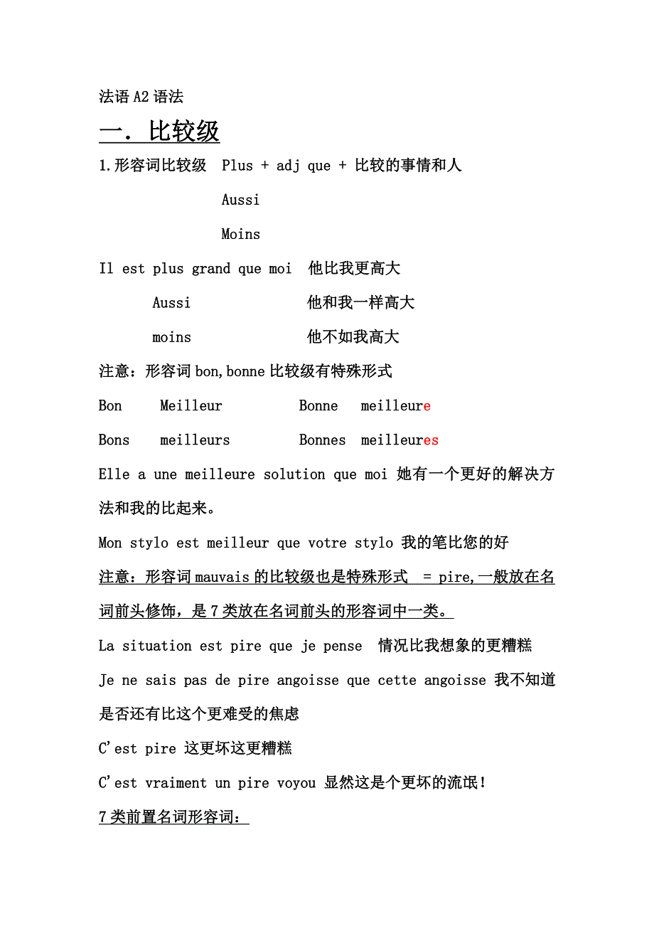 法语A2语法大全_第1页