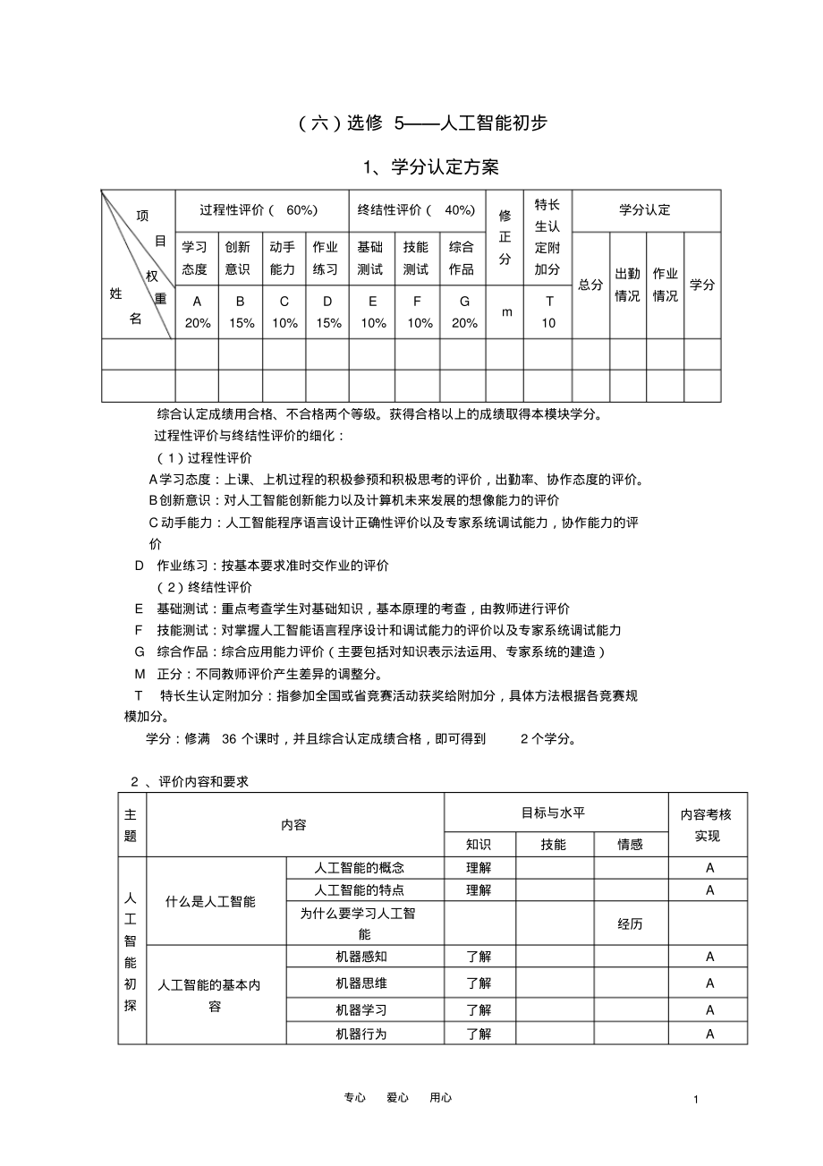 高中信息技术人工智能初步评价课件选修5_第1页