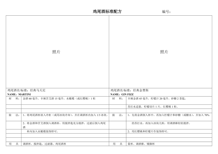 《酒水标准配方》_第1页