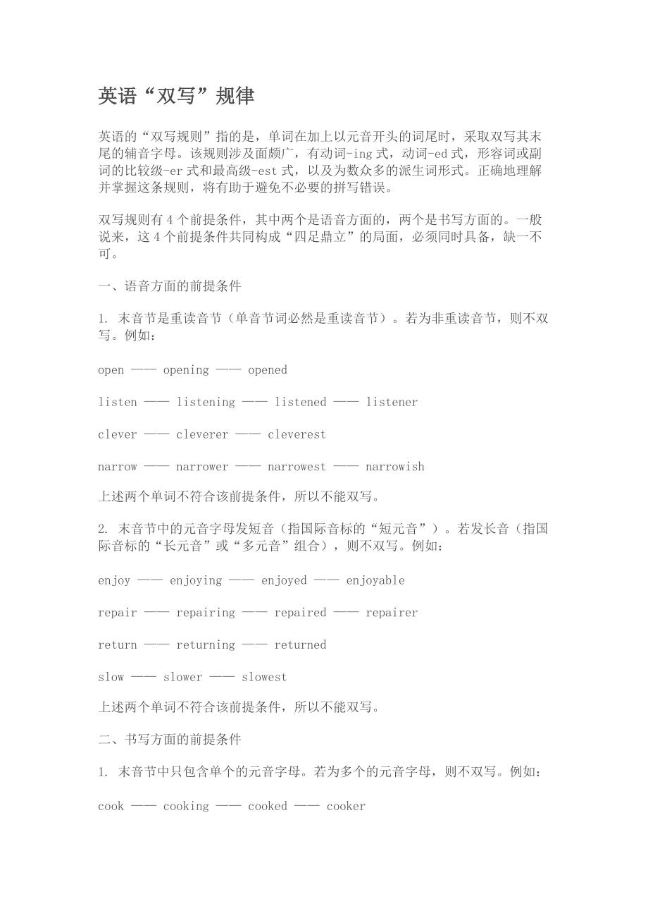 《英语双写规则》_第1页