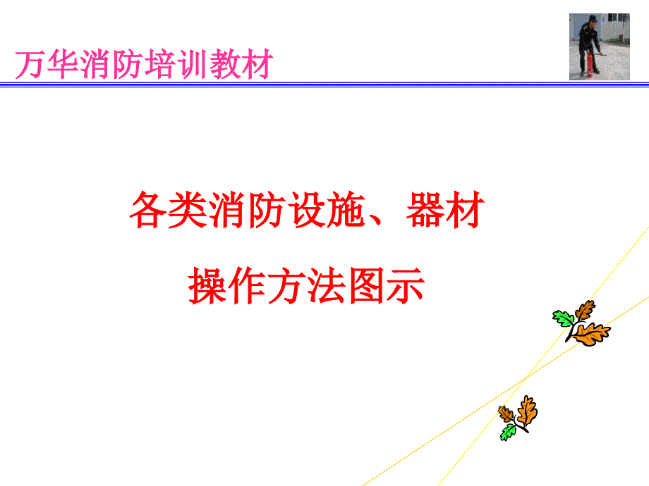 各类消防设施器材操作方法图示ppt课件_第1页