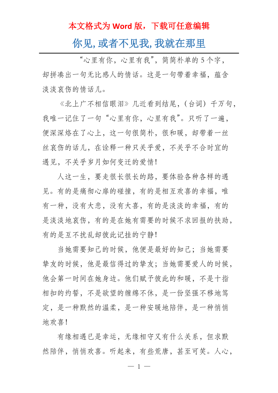 你见,或者不见我,我就在那里_第1页