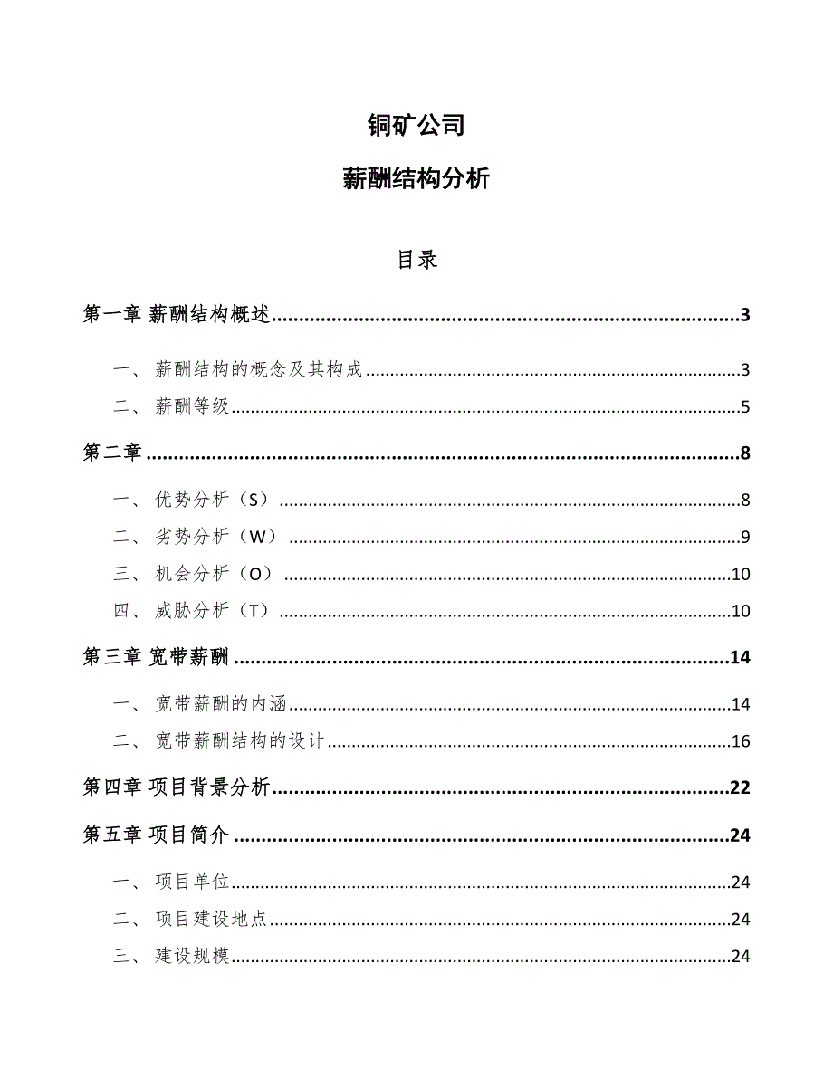 铜矿公司薪酬结构分析范文_第1页