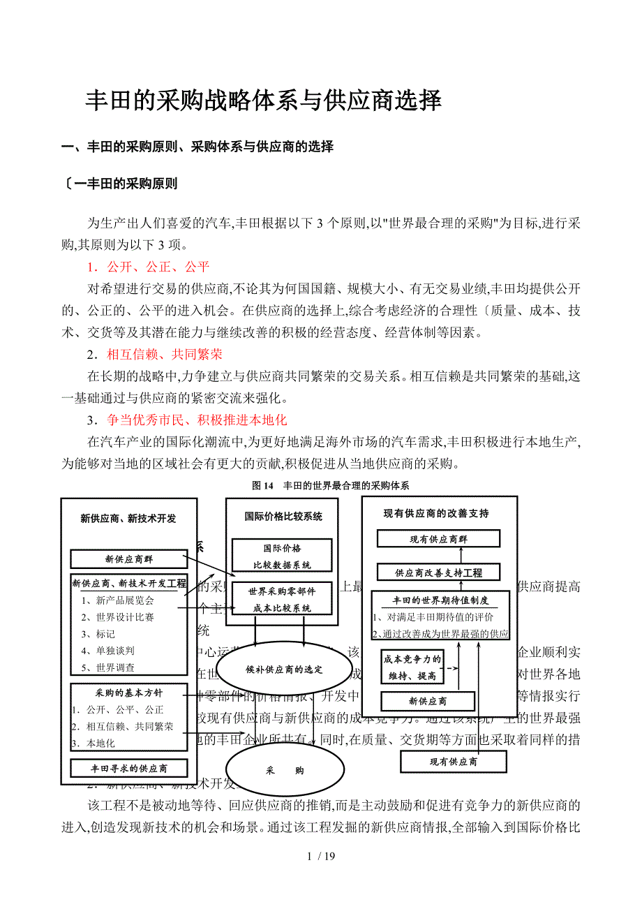 丰田的采购战略体系和供应商选择_第1页