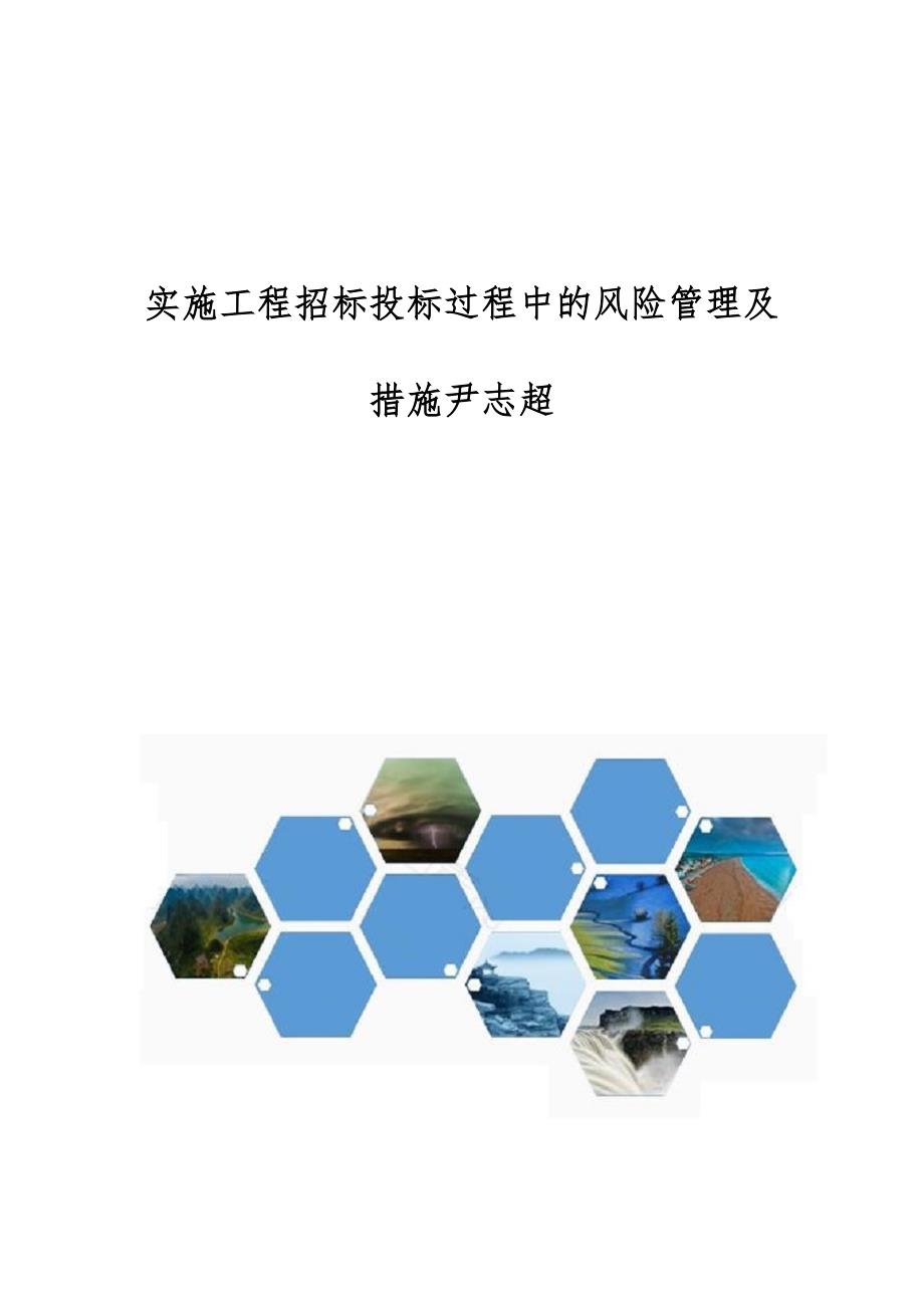 实施工程招标投标过程中的风险管理及措施尹志超_第1页
