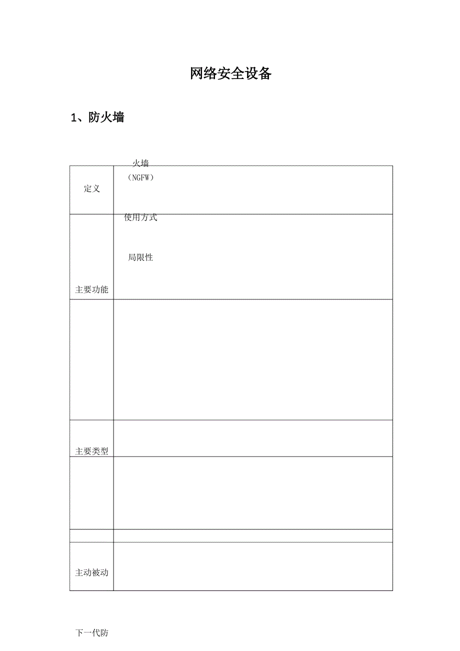 (完整版)网络安全设备介绍_第1页